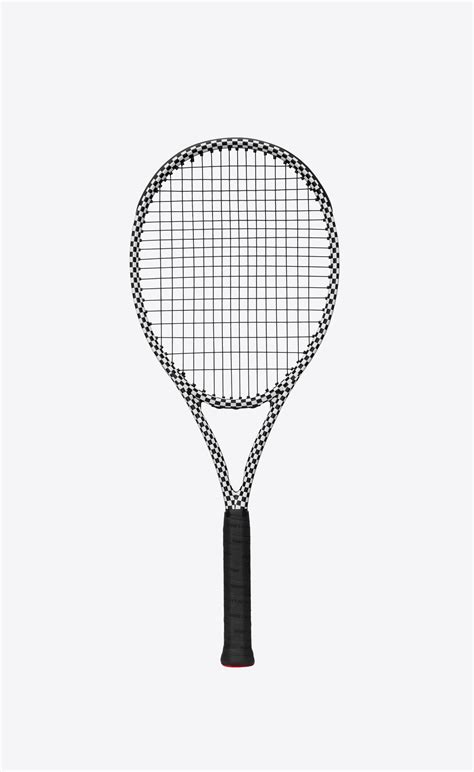 Wilson and Saint Laurent unveil exclusive checkered tennis racquet des.